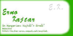 erno kajtar business card